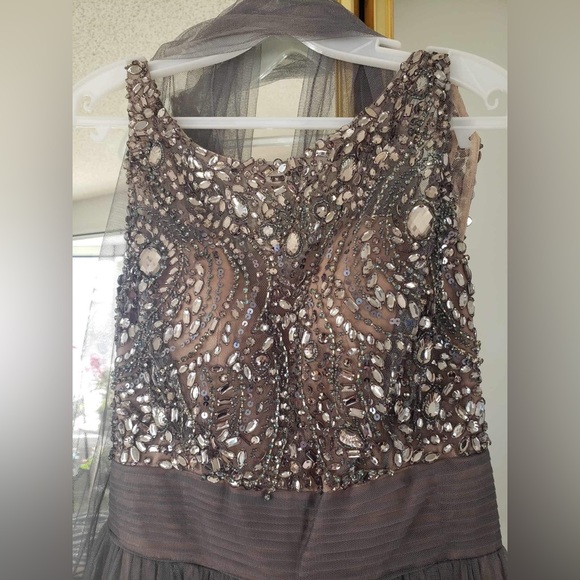 Grey Grad Dress with Bling - Picture 3 of 7